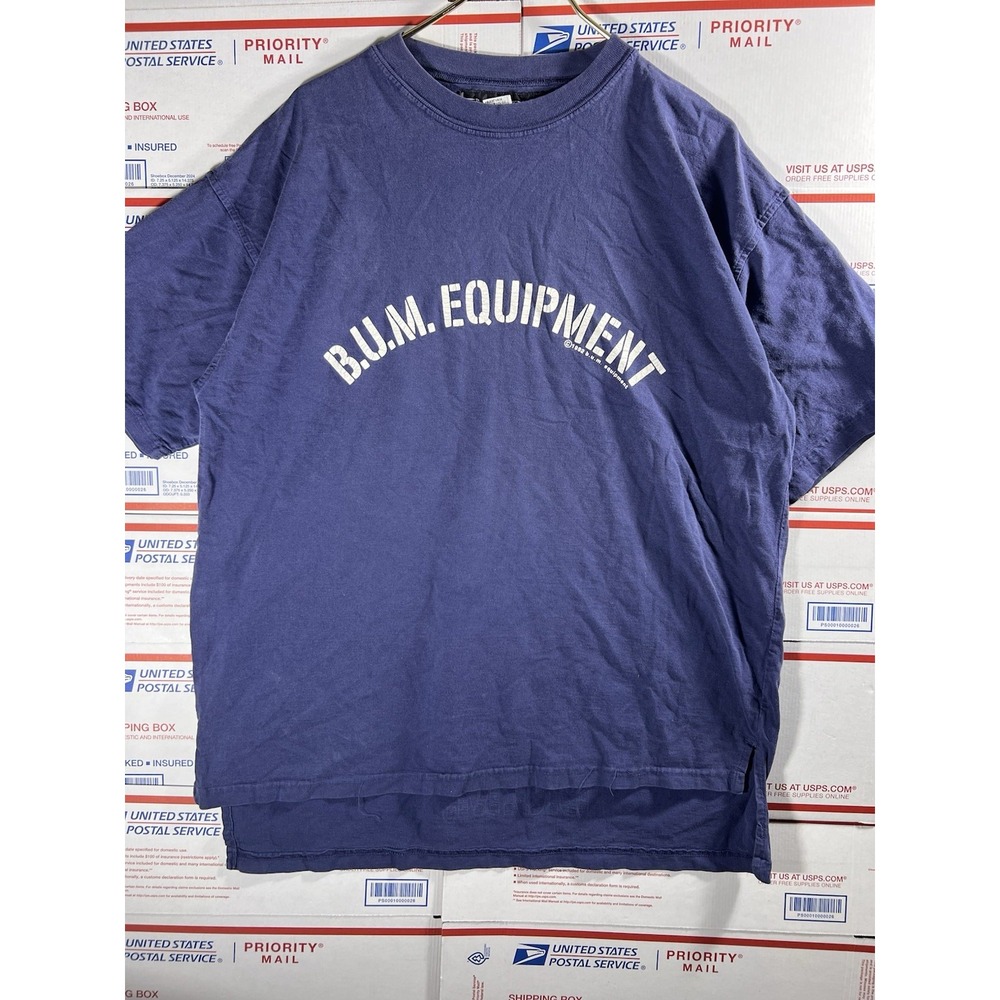 Vtg‎ 90s BUM Equipment Thrashed Faded Shirt Boxy Surf Skate Grunge OP 80s M/L